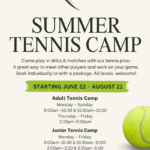 Adult Summer Tennis Camp